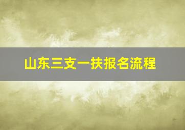 山东三支一扶报名流程