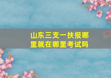 山东三支一扶报哪里就在哪里考试吗