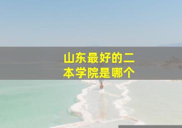 山东最好的二本学院是哪个