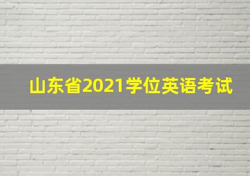 山东省2021学位英语考试