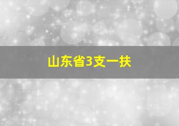 山东省3支一扶