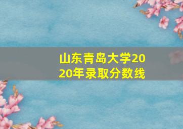 山东青岛大学2020年录取分数线