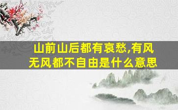 山前山后都有哀愁,有风无风都不自由是什么意思