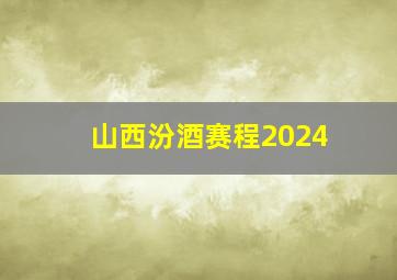 山西汾酒赛程2024