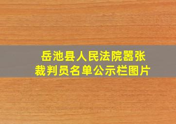 岳池县人民法院嚣张裁判员名单公示栏图片