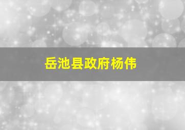 岳池县政府杨伟