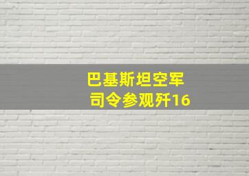 巴基斯坦空军司令参观歼16