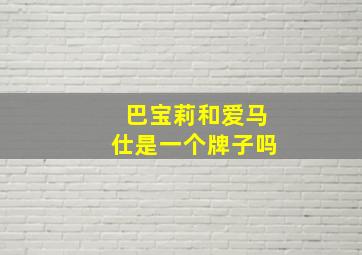 巴宝莉和爱马仕是一个牌子吗