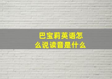 巴宝莉英语怎么说读音是什么