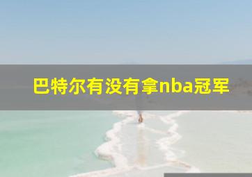 巴特尔有没有拿nba冠军