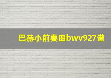 巴赫小前奏曲bwv927谱