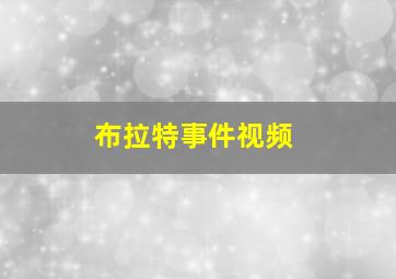 布拉特事件视频