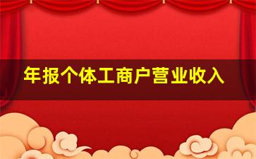 年报个体工商户营业收入