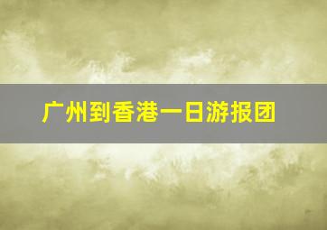 广州到香港一日游报团