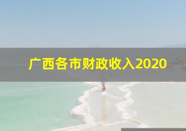 广西各市财政收入2020