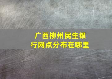 广西柳州民生银行网点分布在哪里