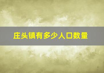 庄头镇有多少人口数量