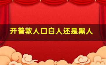 开普敦人口白人还是黑人