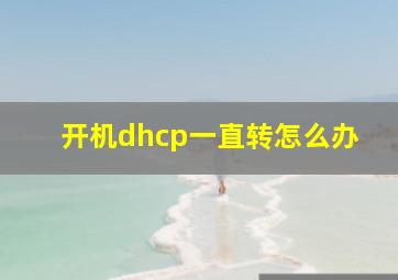 开机dhcp一直转怎么办