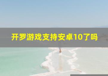 开罗游戏支持安卓10了吗