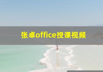 张卓office授课视频