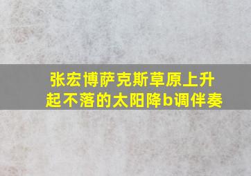 张宏博萨克斯草原上升起不落的太阳降b调伴奏