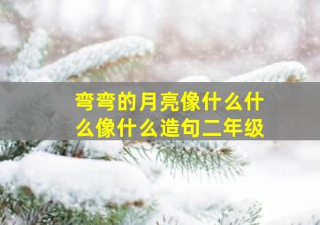 弯弯的月亮像什么什么像什么造句二年级