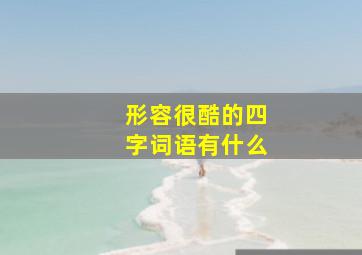 形容很酷的四字词语有什么