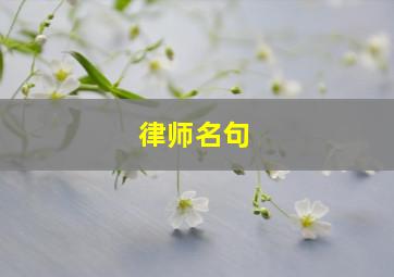 律师名句