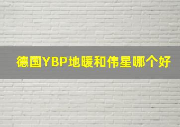 德国YBP地暖和伟星哪个好