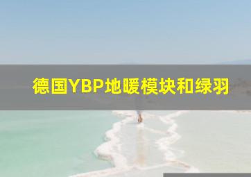 德国YBP地暖模块和绿羽