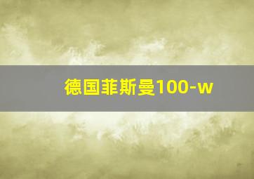 德国菲斯曼100-w