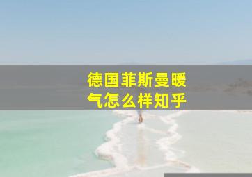 德国菲斯曼暖气怎么样知乎