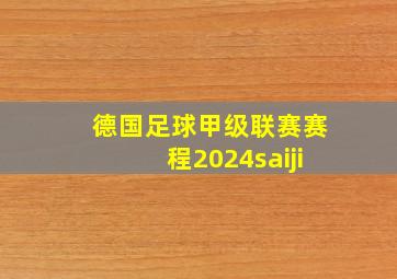 德国足球甲级联赛赛程2024saiji