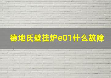 德地氏壁挂炉e01什么故障