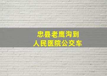 忠县老鹰沟到人民医院公交车