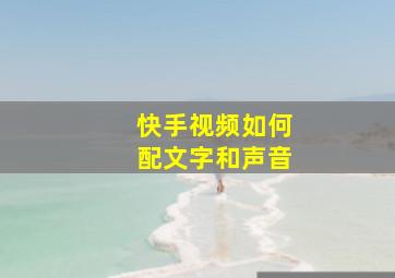 快手视频如何配文字和声音