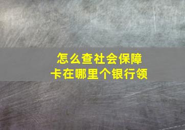 怎么查社会保障卡在哪里个银行领