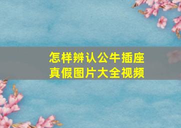 怎样辨认公牛插座真假图片大全视频