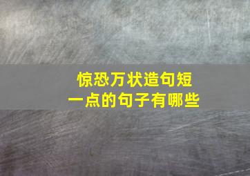 惊恐万状造句短一点的句子有哪些