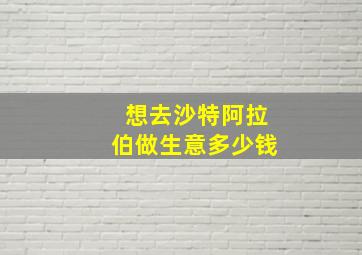 想去沙特阿拉伯做生意多少钱