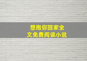 想抱你回家全文免费阅读小说