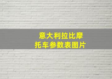 意大利拉比摩托车参数表图片