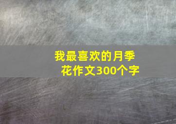 我最喜欢的月季花作文300个字