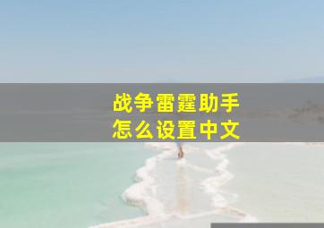 战争雷霆助手怎么设置中文