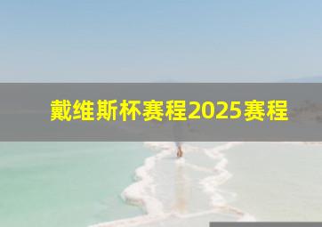 戴维斯杯赛程2025赛程