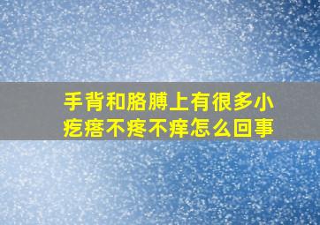 手背和胳膊上有很多小疙瘩不疼不痒怎么回事