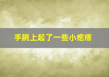 手腕上起了一些小疙瘩