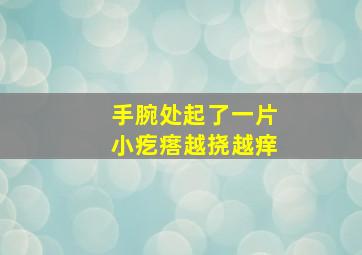 手腕处起了一片小疙瘩越挠越痒