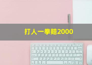 打人一拳赔2000